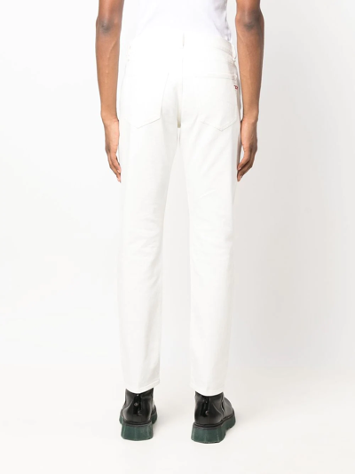 Shop Diesel D-strukt Slim-cut Jeans In White