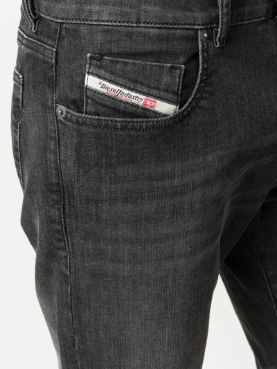 Shop Diesel 2060 D-strukt 09d52 Slim-cut Jeans In 黑色