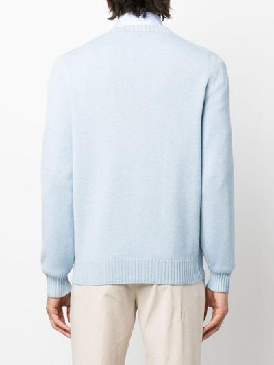 Brunello Cucinelli Fine-knit Cashmere Jumper In Blue