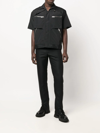 Heliot Emil Hook-embellished Straight Chinos In 黑色