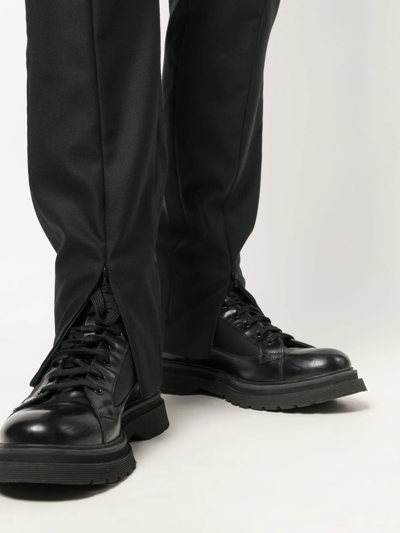 Heliot Emil Hook-embellished Straight Chinos In 黑色