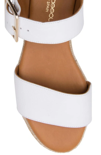 Shop Andre Assous Cindy Platform Sandal In White Leather