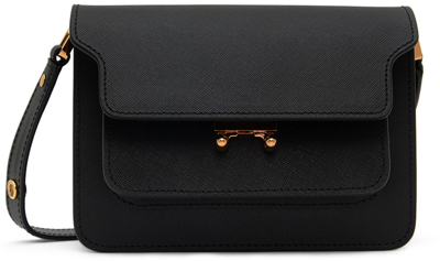 Shop Marni Black Mini Trunk Shoulder Bag In Zn99n Black