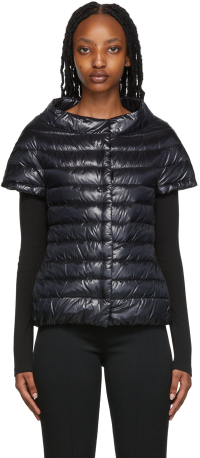 Shop Herno Black Emilia Down Jacket In 9300 Black