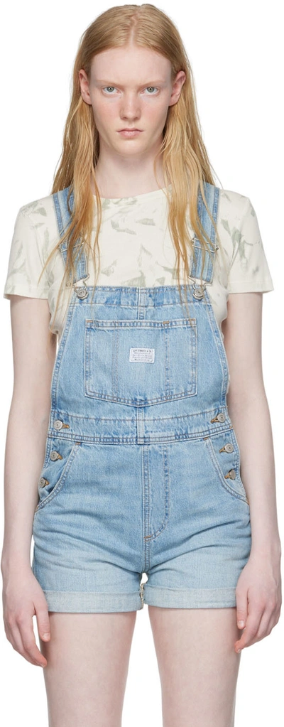 Shop Levi's Blue Cotton Overalls In Sunset Skate