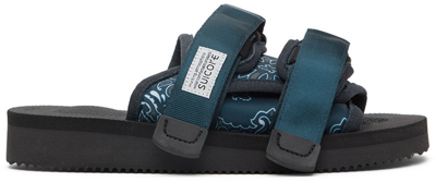 Shop Suicoke Navy Moto-cab Sandals