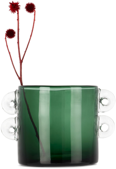 Shop Serax Green Wind & Fire Vase In Dark Green