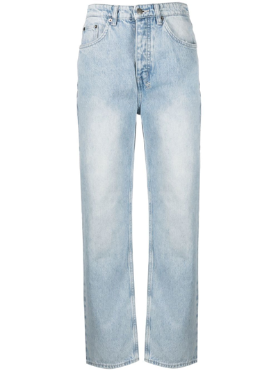 Shop Ksubi High-waist Straight Jeans In Blau