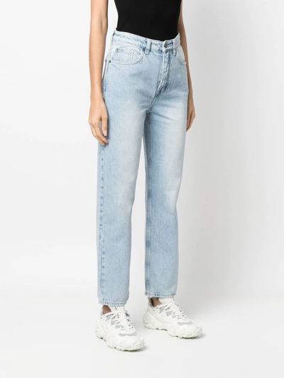 Shop Ksubi High-waist Straight Jeans In Blau