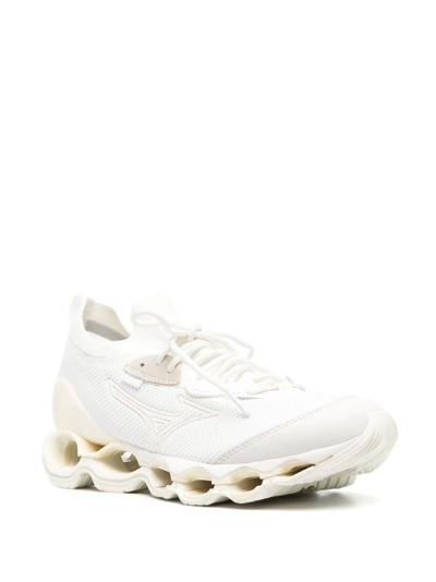 Shop Mizuno Side Logo-patch Detail Sneakers In White