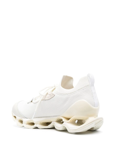 Mizuno Man Sneakers Ivory Size 10.5 Textile Fibers In White