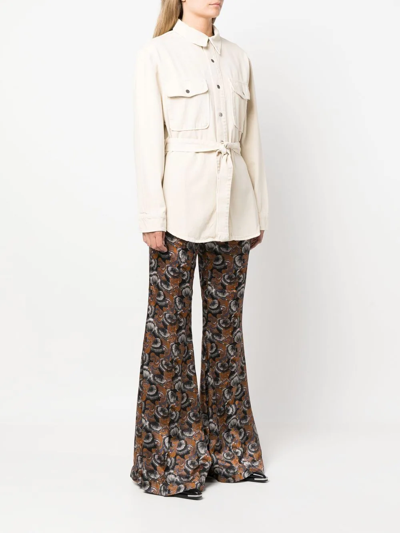 Ksubi Voyager Tied-waistband Coat In Nude