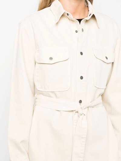 Ksubi Voyager Tied-waistband Coat In Nude