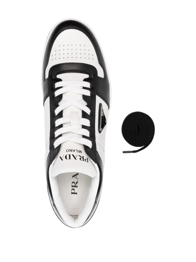 Shop Prada Downtown Low-top Sneakers In Schwarz