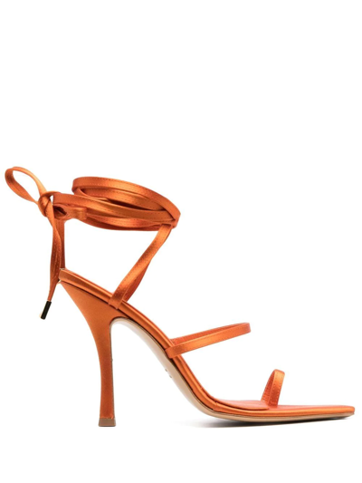 Shop Ilio Smeraldo Lellis 115mm Sandals In Orange