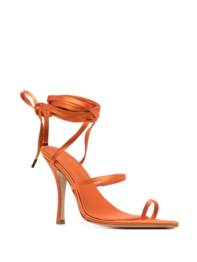 Shop Ilio Smeraldo Lellis 115mm Sandals In Orange