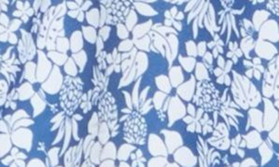 Shop Slate & Stone 6" Cabo Swim Trunks In Blue Hawaiian Floral
