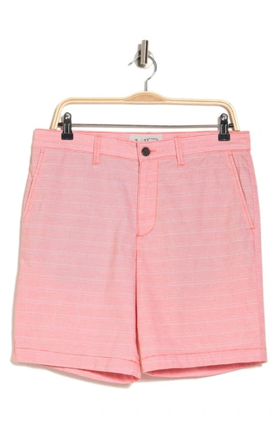 Original Penguin Slim Feeder Stripe Shorts In Spicy Orange