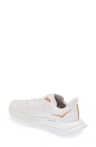 Shop Hoka Mach 5 Running Shoe In White / Copper