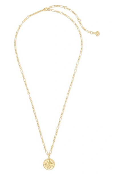 Kendra Scott Kenda Scott Dira Coin Pendant Necklace, 18 In Gold