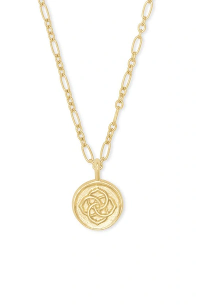 Kendra Scott Kenda Scott Dira Coin Pendant Necklace, 18 In Gold