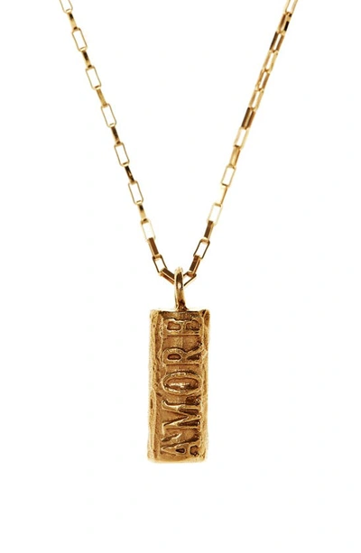 Shop Alighieri The Amore Pendant Necklace In Gold