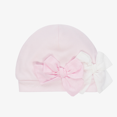 Shop Monnalisa Baby Girls Pink Bow Hat