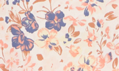 Renee C Floral Print Top In Ivory