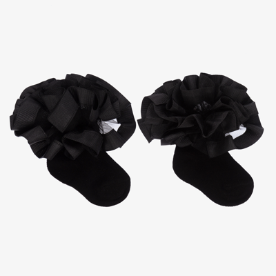 Shop Beau Kid Girls Black Ruffle Socks