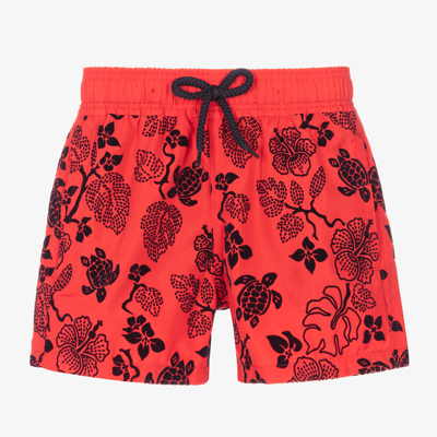 Vilebrequin Babies' Turtle Swim Shorts (2-14 Years) In Red | ModeSens