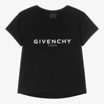 Shop Givenchy Girls Black Logo T-shirt