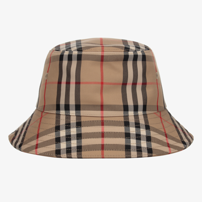 Shop Burberry Beige Vintage Check Bucket Hat