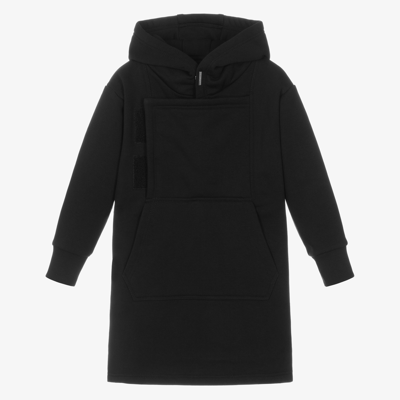 Shop Givenchy Girls Black Logo Hooded Dress