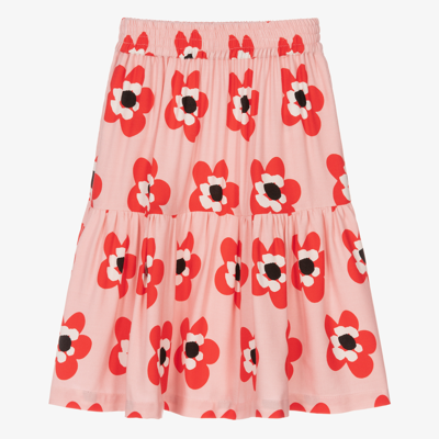 Shop Stella Mccartney Kids Girls Pink Floral Skirt
