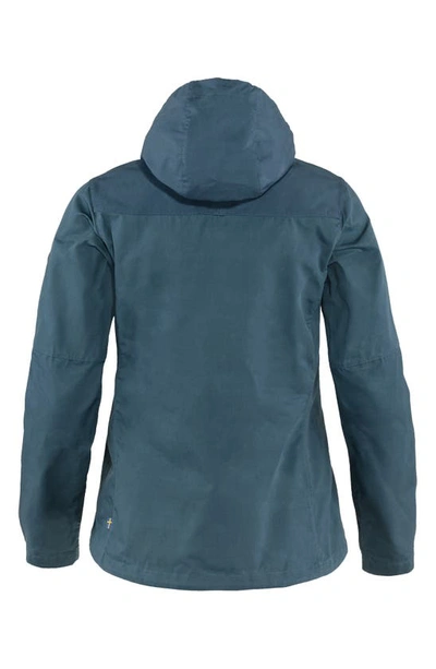 Shop Fjall Raven 'stina' Hooded Water Resistant Jacket In Indigo Blue