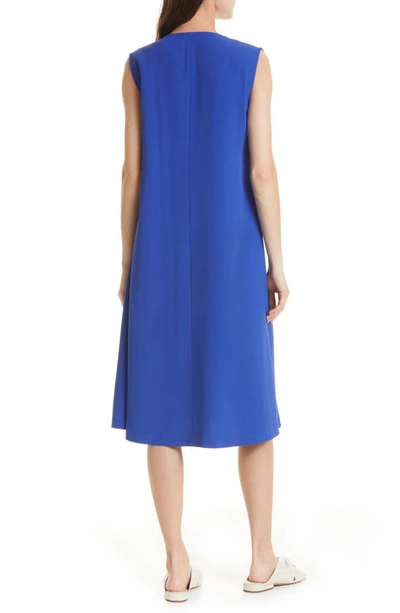 Shop Misook Sleeveless A-line Shift Dress In True Blue