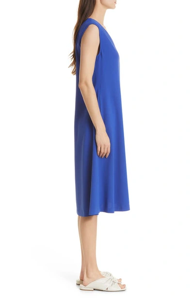 Shop Misook Sleeveless A-line Shift Dress In True Blue