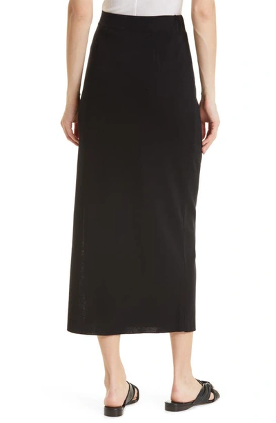 Misook Long Straight Skirt In Black