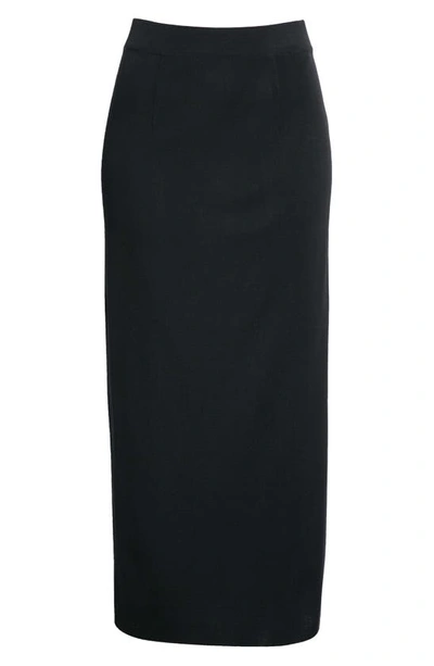 Misook Long Straight Skirt In Black