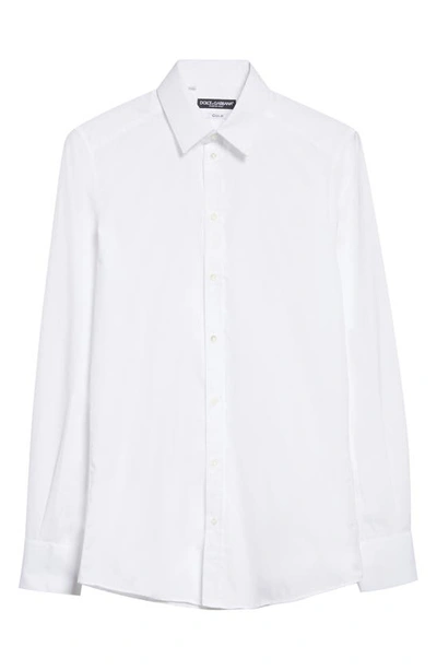 Shop Dolce & Gabbana Cotton Button-up Shirt In Optical White