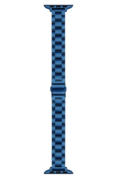 The Posh Tech Sloan Stainless Steel Skinny Apple Watch® Bracelet Watchband In Blue