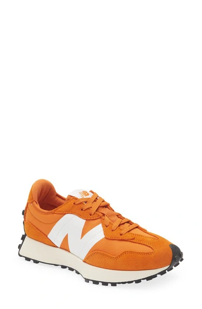 Shop New Balance 327 Sneaker In Vintage Orange/ White