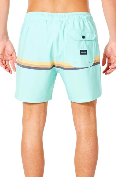 Shop Rip Curl Surf Revival Volley Swim Trunks In Washed Aqua 8074