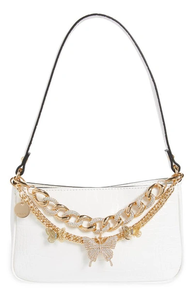 ALDO Dalsbybae shoulder bag with butterfly in white