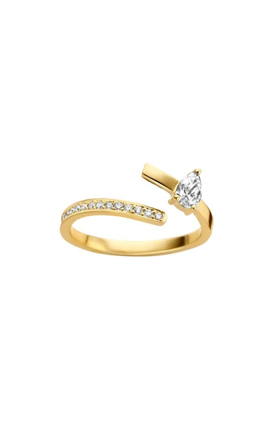 Shop Kimai Aqua Lab Created Diamond Open Ring In Yellow