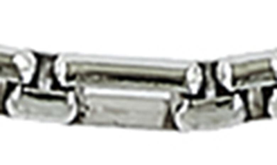 Shop Effy Sterling Silver Box Chain Bracelet In White