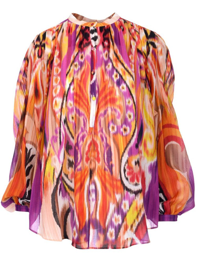 Shop Etro Abstract Print Puff In Multi