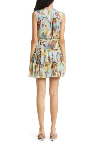 Shop Ted Baker Ellain Button Front Tiered Minidress In Pale Green