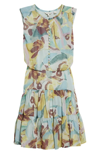 Shop Ted Baker Ellain Button Front Tiered Minidress In Pale Green