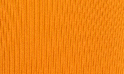 Shop Monse Ribbed One Sleeve Merino Wool Blend Sweater Dress In Bright Orange